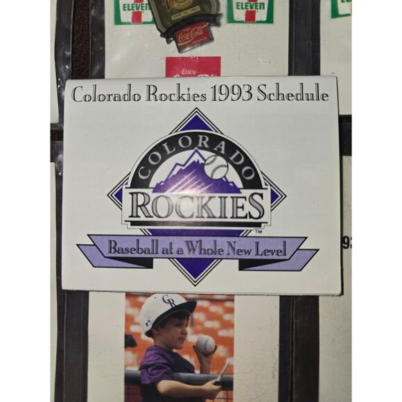 1993 Colorado Rockies 7-11/Coca Cola Lapel Pin Series # 3,5,6,6,7,8,9,9,10,10,11 - Picture 2 of 3